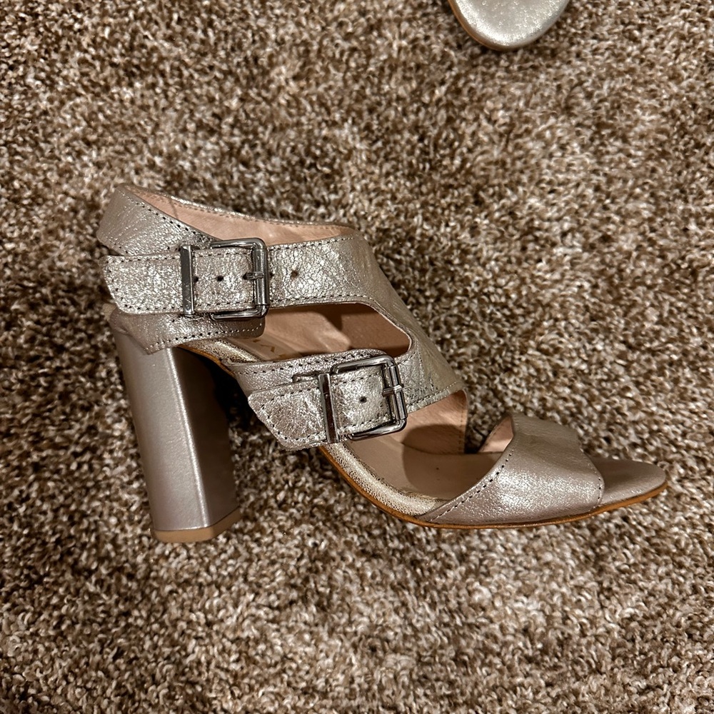 Elegant Silver Women's Heels